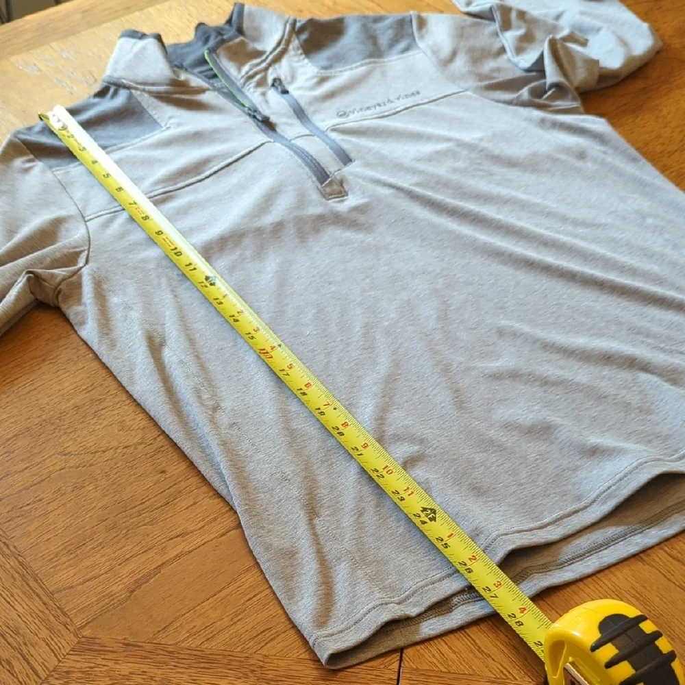 Vineyard Vines Men's Gray Heather Quarter-Zip Pullover OTG Shep Shirt - Picture 7 of 8